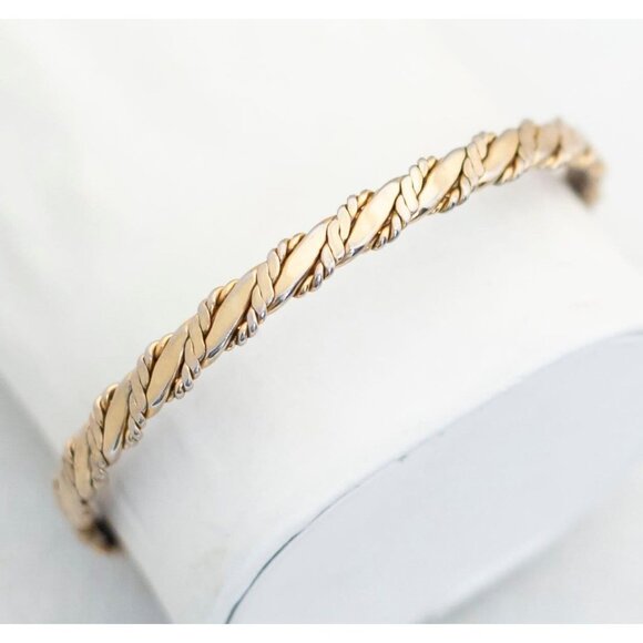 8'' Vintage Golden Bangle Bracelet - A5 - Picture 1 of 3